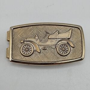 VINTAGE Anson Ford Model A Antique Classic Car Gold Tone Money Clip